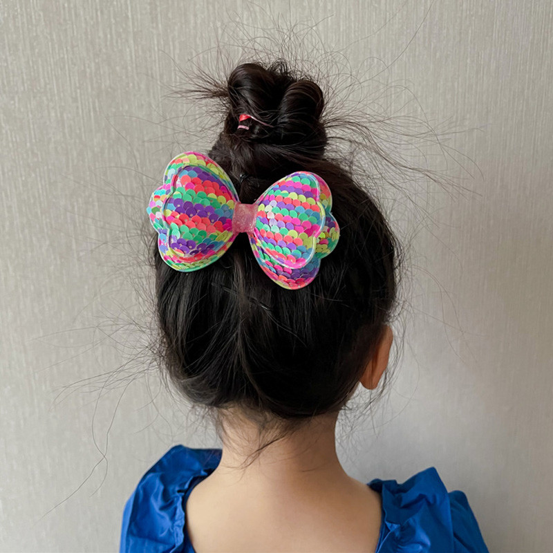 Djeca Sjajne šljokice Ukosnice Slatke velike kopče za kosu s mašnom Djevojke Šiške štipaljke sa strane Dnevna pokrivala za glavu Dodaci za kosu