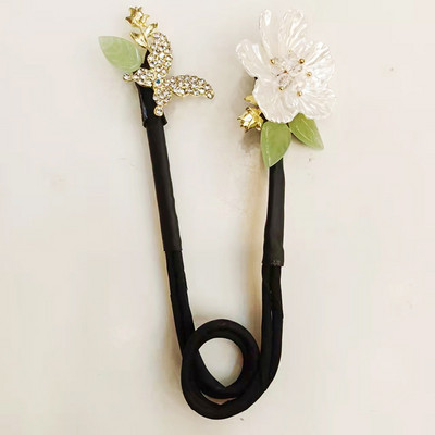 Nova ženska traka za kosu leptir ukosnica sa vještačkim dijamantima Traka za kosu s lepezom za djevojke Držač za rep za kosu Dodatak za kosu Pokrivalo za glavu