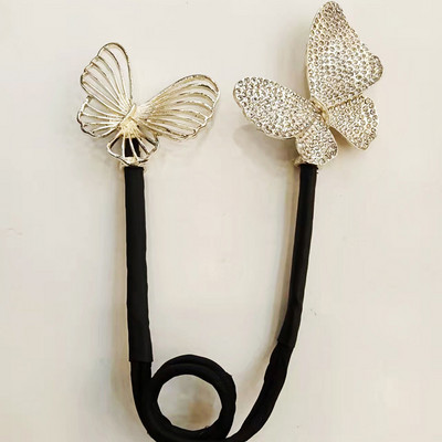 Nova ženska traka za kosu leptir ukosnica sa vještačkim dijamantima Traka za kosu s lepezom za djevojke Držač za rep za kosu Dodatak za kosu Pokrivalo za glavu