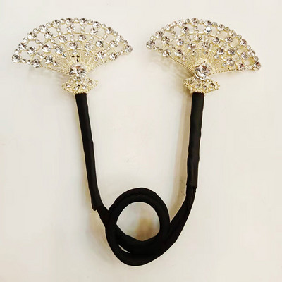 Nova ženska traka za kosu leptir ukosnica sa vještačkim dijamantima Traka za kosu s lepezom za djevojke Držač za rep za kosu Dodatak za kosu Pokrivalo za glavu
