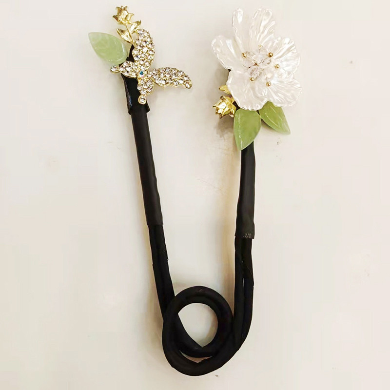 Nova ženska traka za kosu leptir ukosnica sa vještačkim dijamantima Traka za kosu s lepezom za djevojke Držač za rep za kosu Dodatak za kosu Pokrivalo za glavu