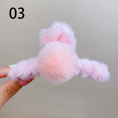 Új téli plüss Claw Clip Női Lány Aranyos Nagy Hajgolyó Haj Karom Egyszínű Hajtű Fejfedő Divatos Haj kiegészítők