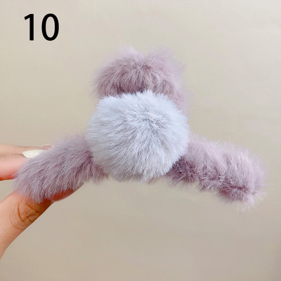 Új téli plüss Claw Clip Női Lány Aranyos Nagy Hajgolyó Haj Karom Egyszínű Hajtű Fejfedő Divatos Haj kiegészítők