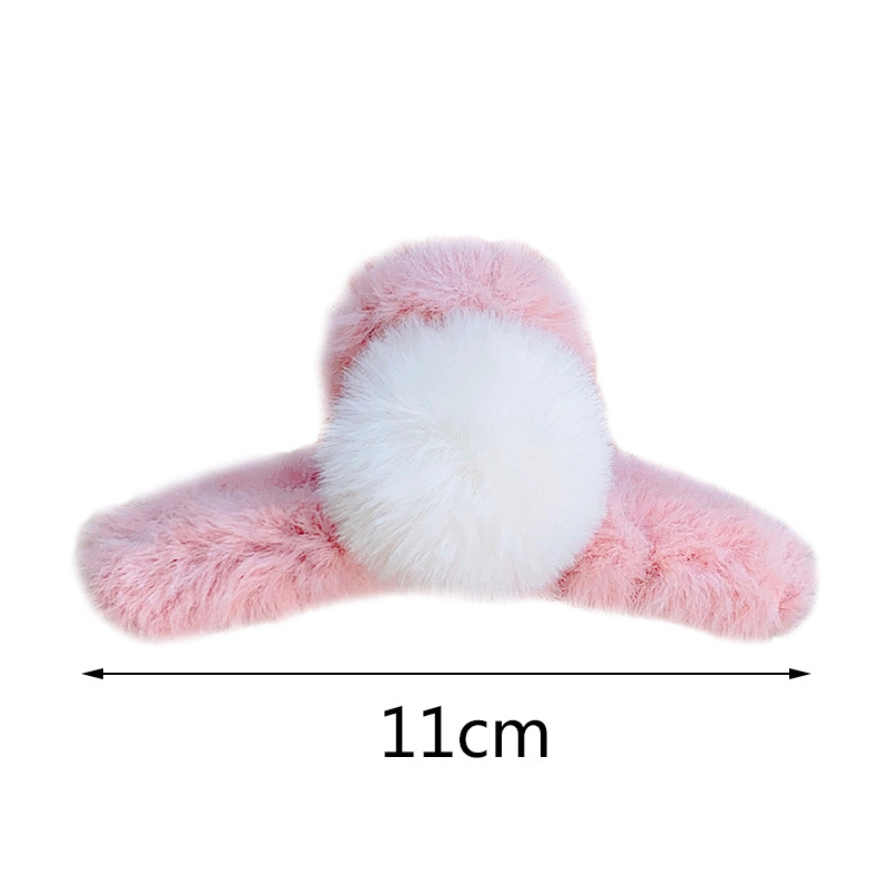 Új téli plüss Claw Clip Női Lány Aranyos Nagy Hajgolyó Haj Karom Egyszínű Hajtű Fejfedő Divatos Haj kiegészítők