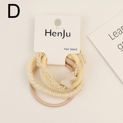 4 τμχ Γυναικεία λαστιχένια λάστιχα ελαστικά κορδέλες μαλλιών Bowknot band Ponytail Holder Σχοινιά για μαλλιά Αξεσουάρ κεφαλόδεσμος Αξεσουάρ μόδας για κορίτσια