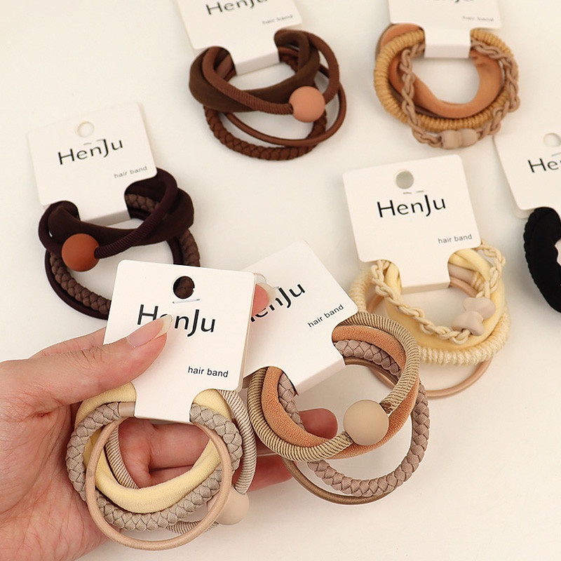 4 τμχ Γυναικεία λαστιχένια λάστιχα ελαστικά κορδέλες μαλλιών Bowknot band Ponytail Holder Σχοινιά για μαλλιά Αξεσουάρ κεφαλόδεσμος Αξεσουάρ μόδας για κορίτσια