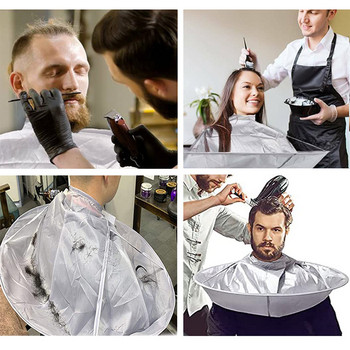 Костюм за подстригване Професионална бръснарска пелерина Престилка Стилизираща прическа Боя за коса Палто Подстригване от неръждаема стомана Изтъняващи ножици