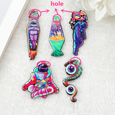10kom privjesaka za putovanje u svemir Crtani svemirac dizajnira akrilne astronautske nalaze za nakit za naušnice za ogrlicu Diy izrada 45*24 MM