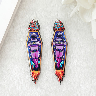 10kom privjesaka za putovanje u svemir Crtani svemirac dizajnira akrilne astronautske nalaze za nakit za naušnice za ogrlicu Diy izrada 45*24 MM