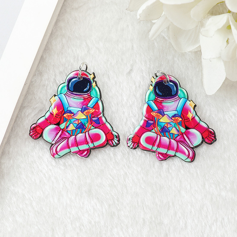 10kom privjesaka za putovanje u svemir Crtani svemirac dizajnira akrilne astronautske nalaze za nakit za naušnice za ogrlicu Diy izrada 45*24 MM