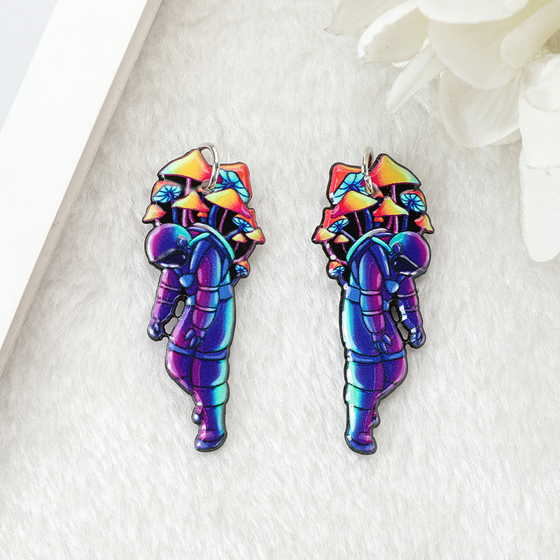 10kom privjesaka za putovanje u svemir Crtani svemirac dizajnira akrilne astronautske nalaze za nakit za naušnice za ogrlicu Diy izrada 45*24 MM
