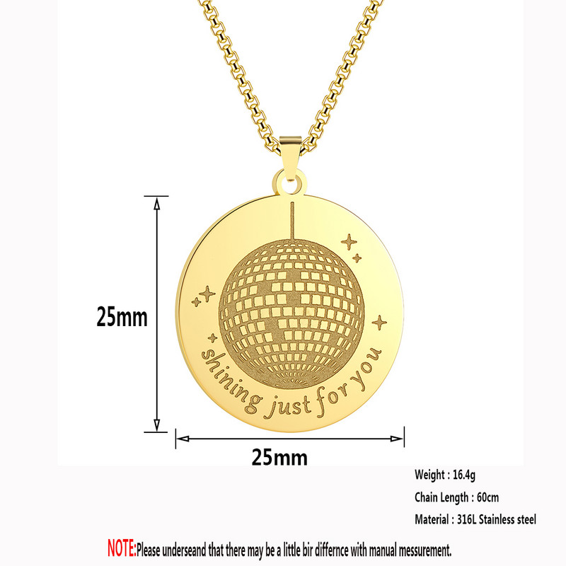 2db Ragyogó csak neked Mirrorball medálok Kerek csillagok, rozsdamentes acél lézerbűvek ékszerkészítéshez barkácsolás tömeges kiegészítők