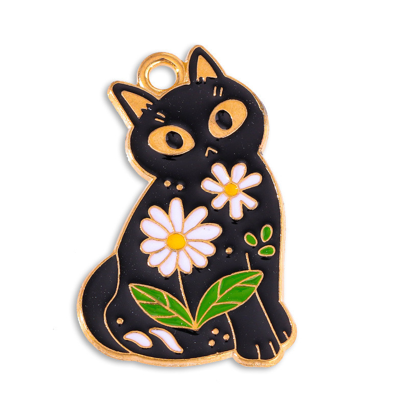 Mješoviti šareni emajl, 35 stilova, mačka, životinjska legura, šarm za izradu nakita, DIY narukvica, ogrlica, privjesak, dodaci, veleprodaja
