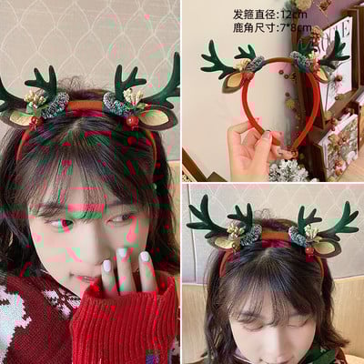 Božićna traka za kosu od roga za žene Frizura Ukrasi za glavu Nakit Poklon Jelenje uho Traka za glavu Dodaci za kosu Ženska traka za kosu