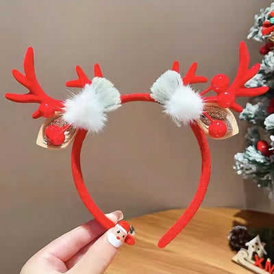 Božićna traka za kosu od roga za žene Frizura Ukrasi za glavu Nakit Poklon Jelenje uho Traka za glavu Dodaci za kosu Ženska traka za kosu