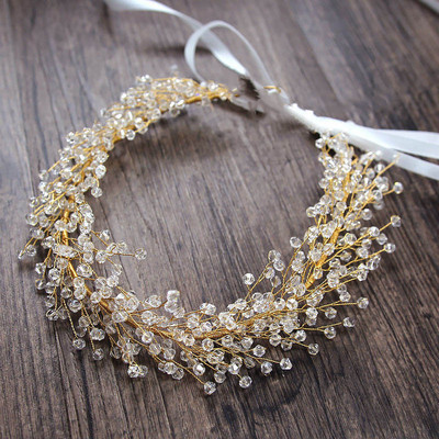 Glaze Leaf fejpántok nőknek Esküvői Crystal hajpánt Menyasszonyi Vintage és fülbevaló Hajdíszek Lányok Gyönyörű színes ékszerek