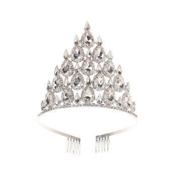 Дамски модни бижута Crystal Rhinestone Crown Момичета Висококачествена лента за глава Парти Банкет Аксесоари за коса Булчински сватбени подаръци