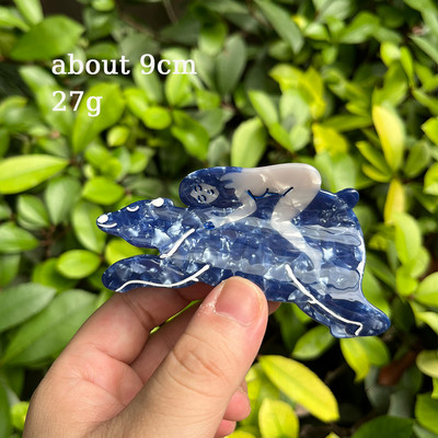 Plava akrilna ukosnica Djevojka Medvjed Mjesečevo lice Kosa Kosa Dodaci za glavu Octena kiselina Kandža za kosu za žene Novi nakit Ry 2022