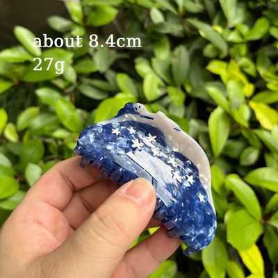 Plava akrilna ukosnica Djevojka Medvjed Mjesečevo lice Kosa Kosa Dodaci za glavu Octena kiselina Kandža za kosu za žene Novi nakit Ry 2022