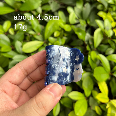 Plava akrilna ukosnica Djevojka Medvjed Mjesečevo lice Kosa Kosa Dodaci za glavu Octena kiselina Kandža za kosu za žene Novi nakit Ry 2022