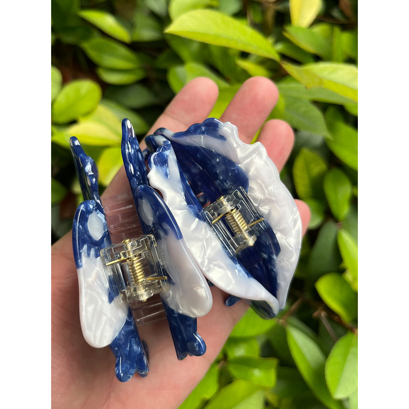 Plava akrilna ukosnica Djevojka Medvjed Mjesečevo lice Kosa Kosa Dodaci za glavu Octena kiselina Kandža za kosu za žene Novi nakit Ry 2022