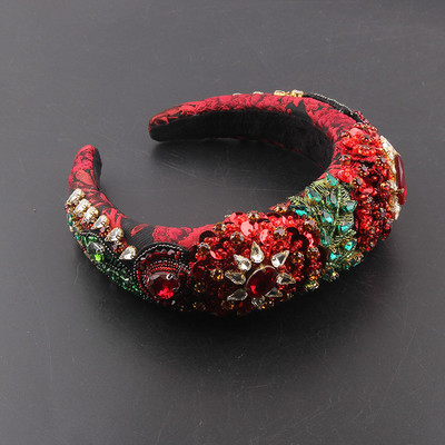Boho Gorgeous Full Diamante párnázott barokk fejpántok Luxus kristály hajpántok női strasszos Tiara Bling hajkiegészítők588