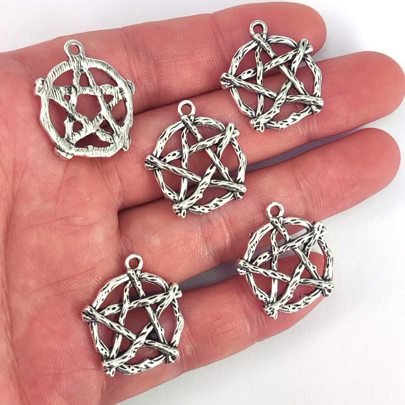 5 buc. Sigiliu lui Lucifer Sigil Satanic al lui Baphomet Pandantiv metalic BRECCAT Gotic Dark Pagan Satan Bărbați FEMEI Accesorii de bijuterii DIY