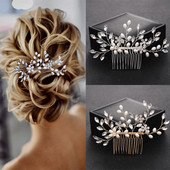 Nunta Cristal Floare Perla Pieptene Păr Pin Bandă Partid Strass Ac De păr Bentita Tiara Nunta Mireasa Accesorii Par Bijuterii