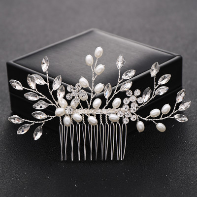 Nunta Cristal Floare Perla Pieptene Păr Pin Bandă Partid Strass Ac De păr Bentita Tiara Nunta Mireasa Accesorii Par Bijuterii