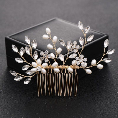 Nunta Cristal Floare Perla Pieptene Păr Pin Bandă Partid Strass Ac De păr Bentita Tiara Nunta Mireasa Accesorii Par Bijuterii
