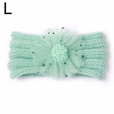 Modne dječje pletene trake za glavu Jednobojni cvjetovi Elastične trake za kosu za djevojčice Slatka pokrivala za glavu Dječji dodaci za kosu