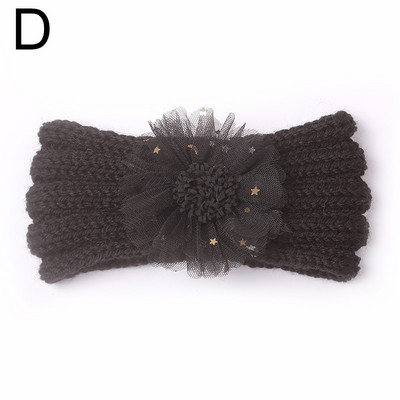 Modne dječje pletene trake za glavu Jednobojni cvjetovi Elastične trake za kosu za djevojčice Slatka pokrivala za glavu Dječji dodaci za kosu