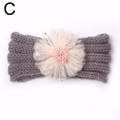 Modne dječje pletene trake za glavu Jednobojni cvjetovi Elastične trake za kosu za djevojčice Slatka pokrivala za glavu Dječji dodaci za kosu