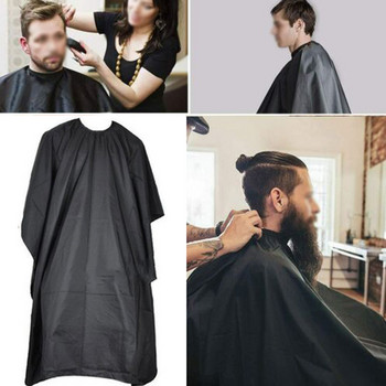 Ποδιά κομμωτηρίου Hair Cut Cape Gown Cape Hair Salon Barber Αδιάβροχη Ποδιά Βαφής Μαλλιών Ποδιά κομμωτηρίου Ύφασμα Styling Salon Μαύρο