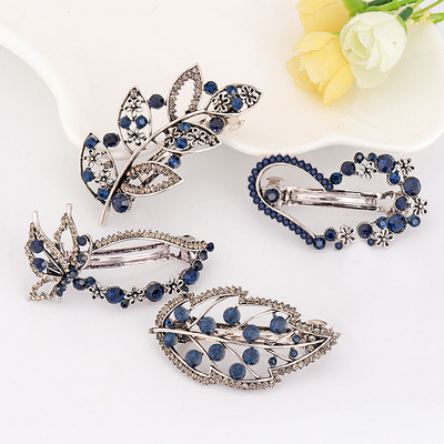 Kristāla Rhinestone Barrettes Sieviešu matu sprādzes Mode Mīlestība Sirds Zvaigzne Lapu Tauriņš Vainaga formas Matadatas Ballīšu Rotas Dāvanas