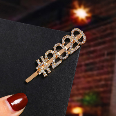 Kristály hajkiegészítők strasszos szó hajkapcsok angol betű X hajtűk Bobby Pin Barrette Stick fejfedők ékszerek