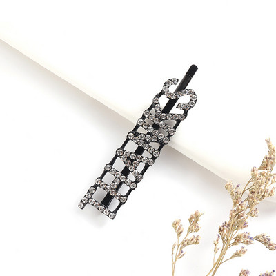 Kristály hajkiegészítők strasszos szó hajkapcsok angol betű X hajtűk Bobby Pin Barrette Stick fejfedők ékszerek
