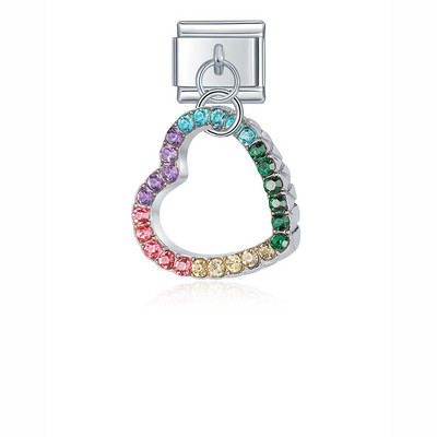 Hapiship Original Daisy Fashion Rainbow Heart Morska zvijezda Elephant Charm Links Fit 9mm Narukvica od nehrđajućeg čelika DIY Izrada DJ329