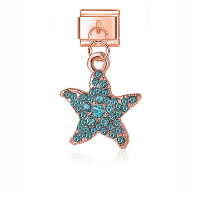 Hapiship Original Daisy Fashion Rainbow Heart Morska zvijezda Elephant Charm Links Fit 9mm Narukvica od nehrđajućeg čelika DIY Izrada DJ329