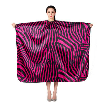 Σαλόνι επαγγελματικό κομμωτήριο Cape Satin Zebra Leopard στάμπα κομμωτήριο Κούρεμα Αδιάβροχο Cape Barber Styling Cape ποδιά