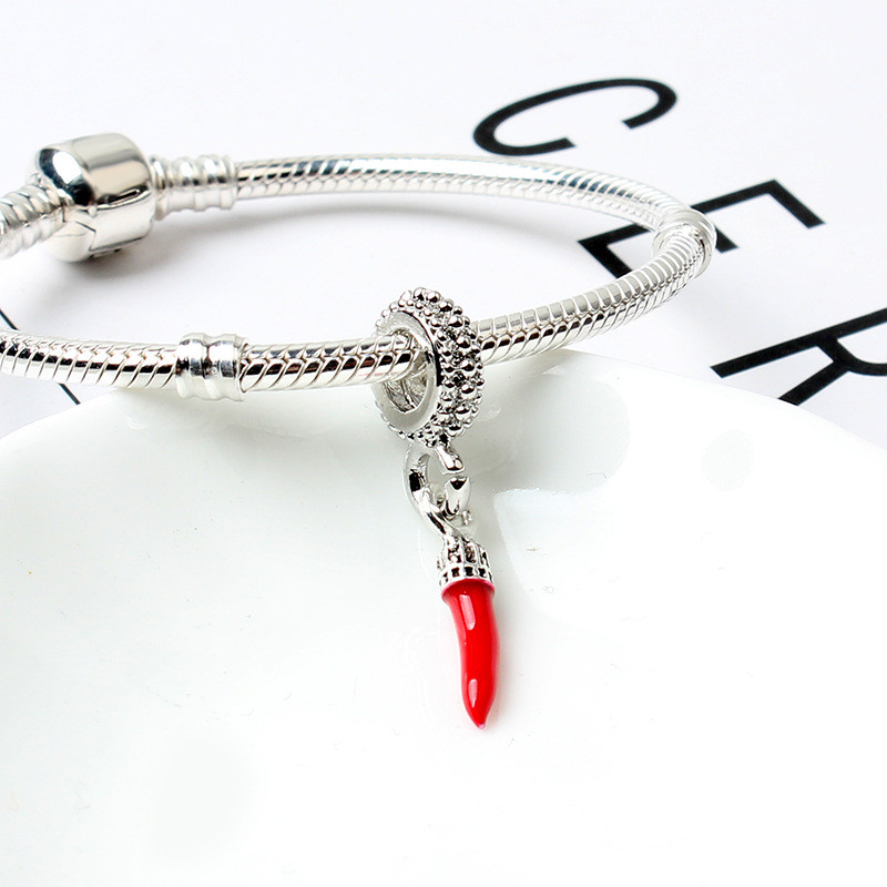 Čili kulonu piekariņi piestāv oriģinālām Pandora rokassprādzēm diy pērlītēm rotaslietas veido modes dāvanu sieviešu piekariņiem