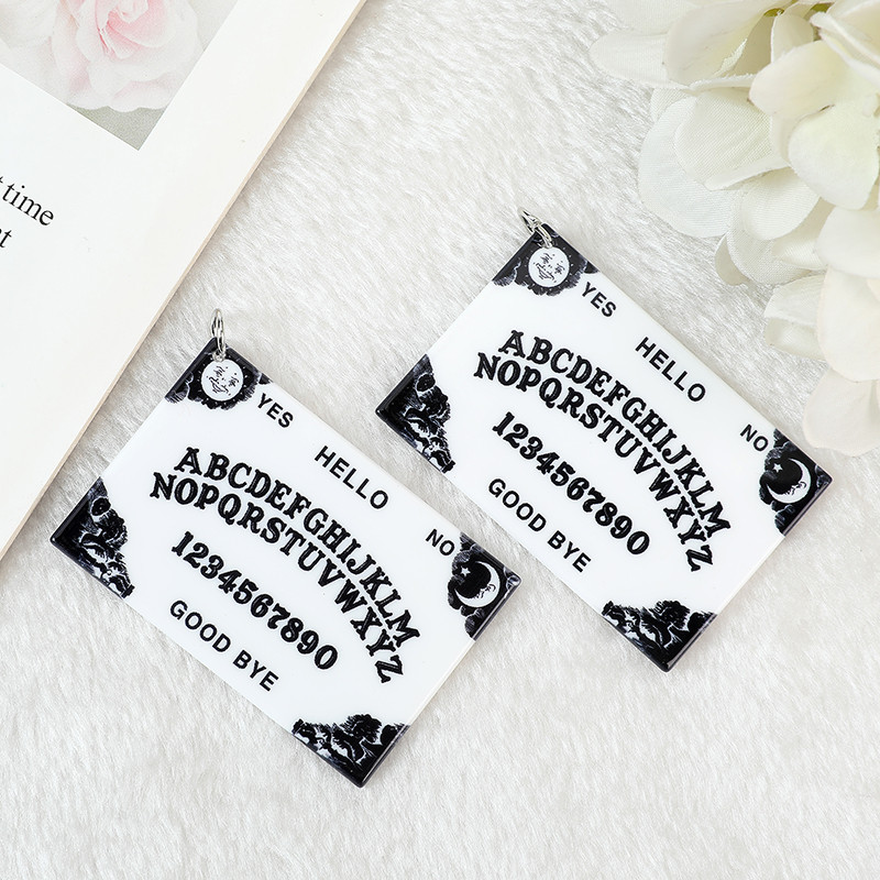 5db Ouija Planchette Charms Death Moth Magic Medál fülbevaló nyaklánchoz barkács készítés