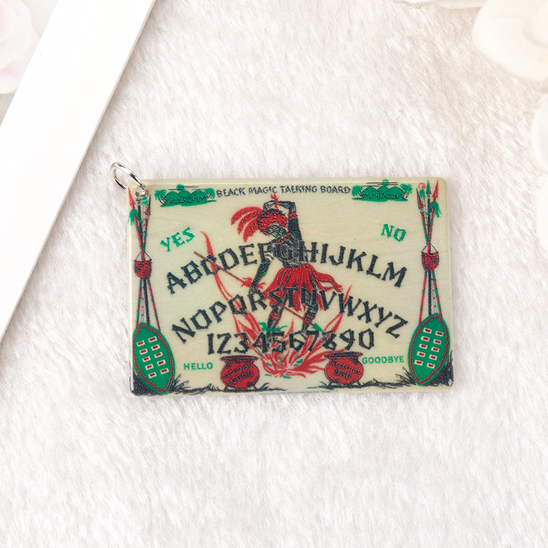 5db Ouija Planchette Charms Death Moth Magic Medál fülbevaló nyaklánchoz barkács készítés