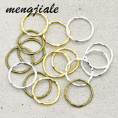 25 komada trobojnih okruglih privjesaka za konektore od legure cinka, metalnih okruglih privjesaka za DIY izradu ručno rađenih dodataka za nakit 23*23 mm