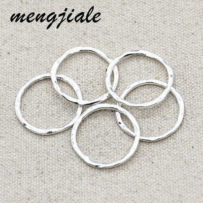 25 komada trobojnih okruglih privjesaka za konektore od legure cinka, metalnih okruglih privjesaka za DIY izradu ručno rađenih dodataka za nakit 23*23 mm