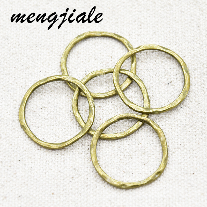 25 komada trobojnih okruglih privjesaka za konektore od legure cinka, metalnih okruglih privjesaka za DIY izradu ručno rađenih dodataka za nakit 23*23 mm