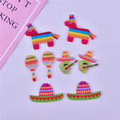 10 bucăți Cinco De Mayo Carnaval Cactus Pălărie de cal Arcylic Charms pentru găsirea de bijuterii DIY