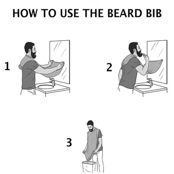 Man Beard Shaving Apon Care Clean Hair Adult Bibs Shaver Cleaning Κομμωτήριο για Man Clean Apron