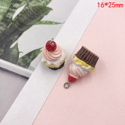 10 db Mini torta gyanta bűbáj barkácsoláshoz kézműves fülbevaló nyaklánc karkötő ékszer készítés kiegészítők lapos hátú Cabochon medálok