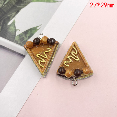 10 db Mini torta gyanta bűbáj barkácsoláshoz kézműves fülbevaló nyaklánc karkötő ékszer készítés kiegészítők lapos hátú Cabochon medálok